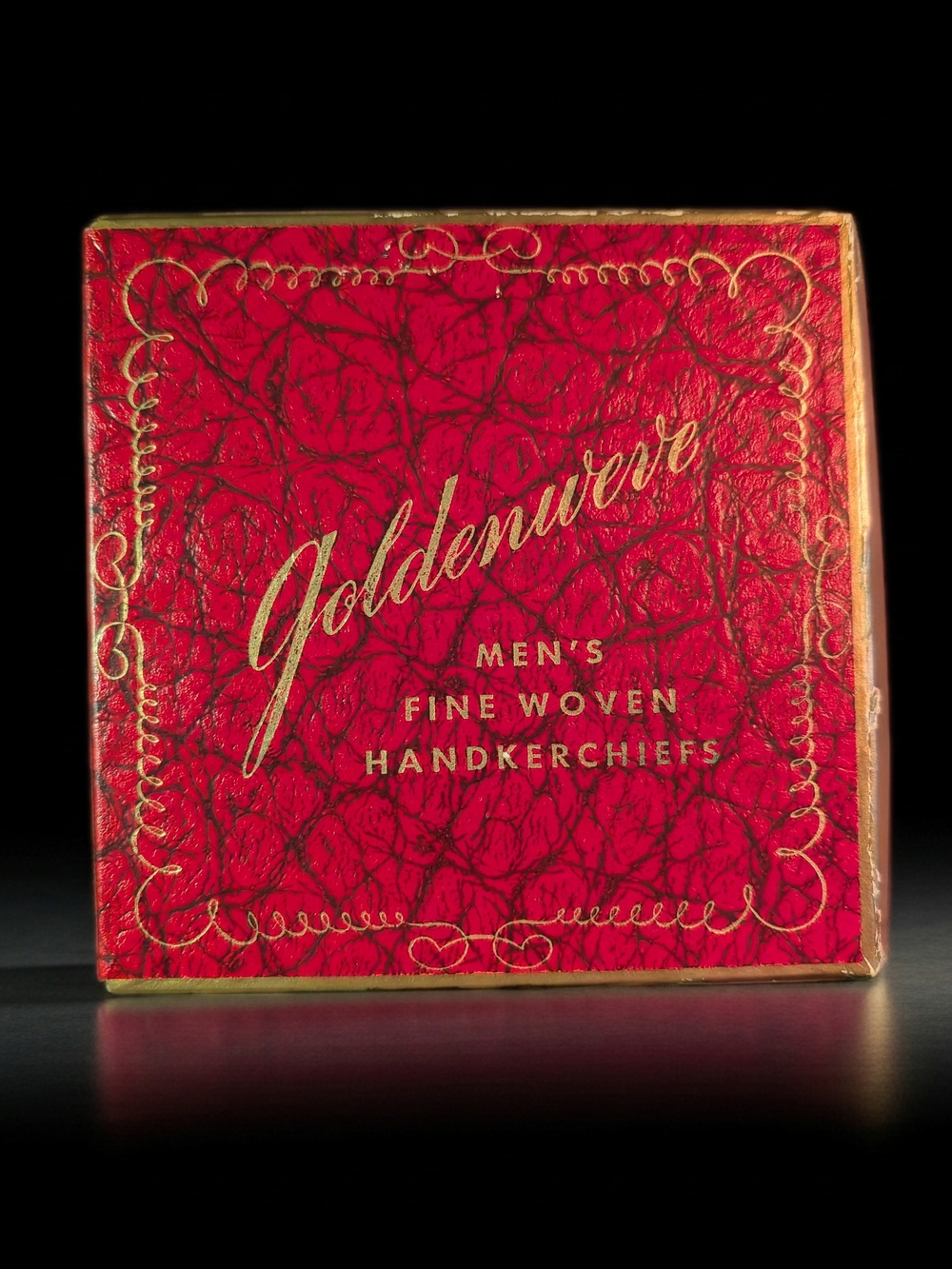 NWOT Mid Century Goldenweve Fine Woven Men's Handkerchiefs Unused Boxed Set of 4